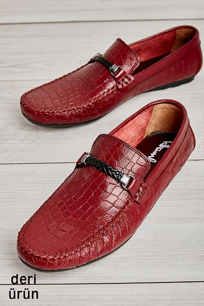 Bambi Hakiki Deri Bordo Erkek Casual Ayakkabi L16234055 Trendyol