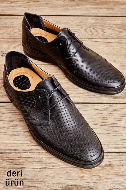 Bambi Hakiki Deri Siyah Erkek Casual Ayakkabi L15012762 Trendyol