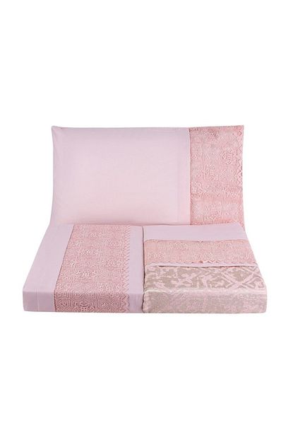 Karaca Home Maya Pudra Cift Kisilik Dantelli Nevresim Pike Takimi Trendyol