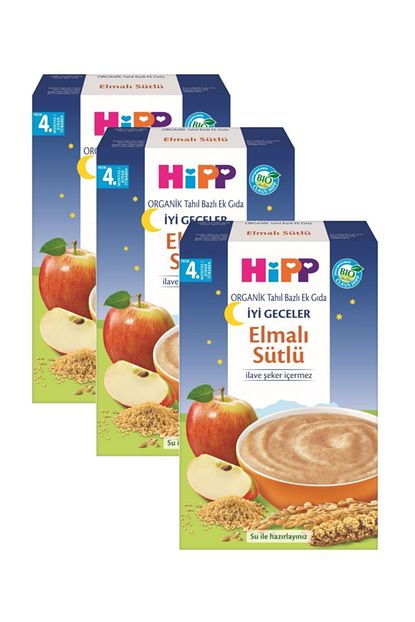 Hipp Organik Iyi Geceler Sutlu Elmali Tahil Bazli Ek Gida 3 Lu Paket Trendyol