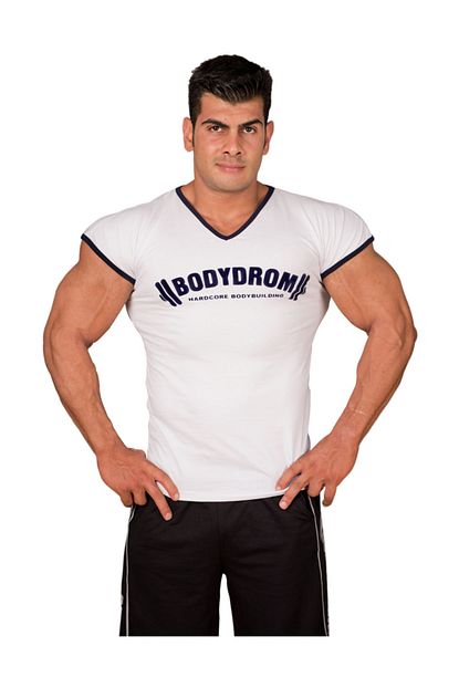 Bodydrom Fitness Ve Bodybuilding T Shirt Dusuk Kol Beyaz Trendyol