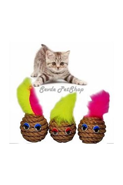 Sevdepet Tuylu Top Kedi Oyuncagi Trendyol