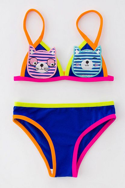 penti saks kiz cocuk cute cat ucgen bikini takimi fiyati yorumlari trendyol