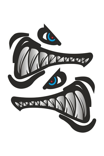 Sticker Fabrikasi Kizgin Kopek Baligi 16x12 Cm 00098 Trendyol