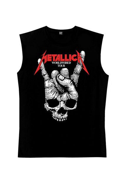 Rock Roll Kuru El Siyah Kesik Kol Kolsuz Erkek T Shirt Atlet Trendyol