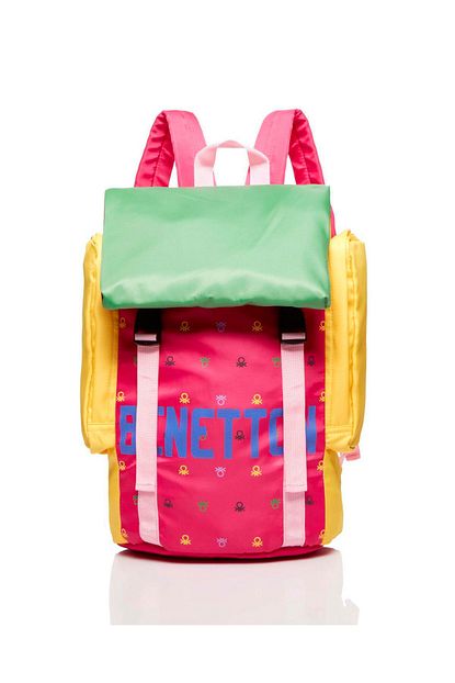 United Colors Of Benetton Fusya Mix Cocuk Benetton Yazili Sirt Cantasi Trendyol