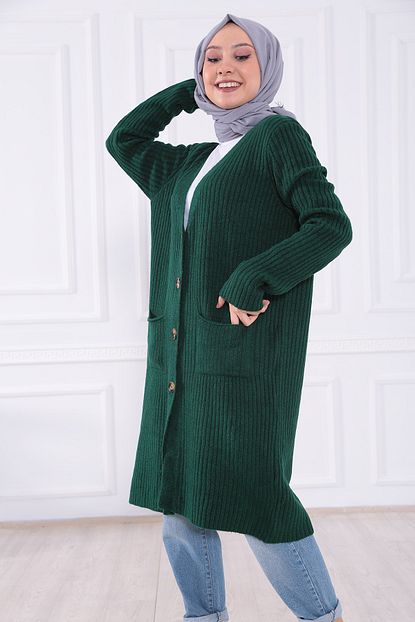 Moda Gulay Dugmeli Uzun Hirka Trendyol