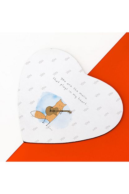 Hediyesepeti Sen Kalbimde Calan Muziksin Mottolu Minimal Kalp Mouse Pad Trendyol