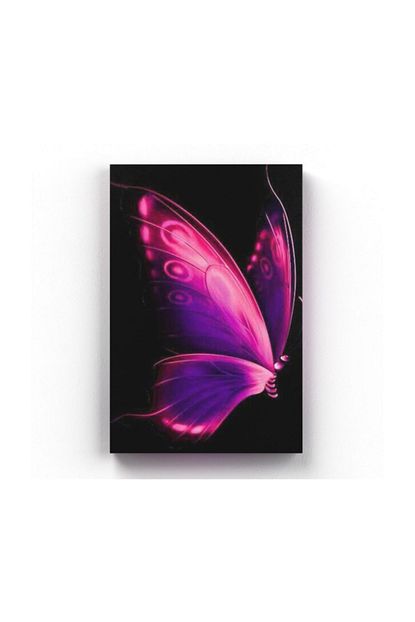 Shop365 Pembe Kelebek Soyut Kanvas Tablo 50 X 75 Cm Tb 0629 Trendyol