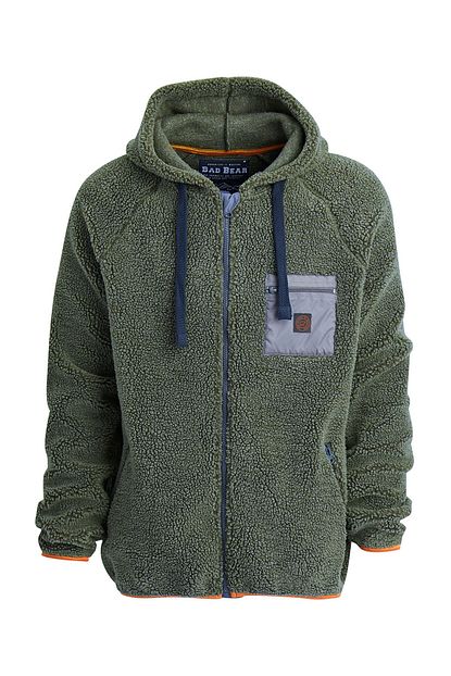 Bad Bear Haki Erkek Polar Teddy Full Zip Khaki Trendyol