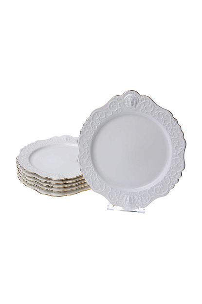 lucky art isabella bone serisi 6li servis tabagi seti 22 cm fiyati yorumlari trendyol