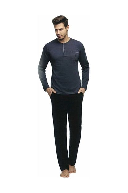 Us Polo Assn Us Polo Assn 17384 Erkek Pijama Takimi Antrasit M Uspoloassn17384 Trendyol