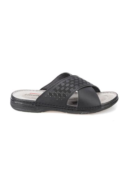 Polaris Erkek Ortapedik Comfort Siyah Terlik Trendyol