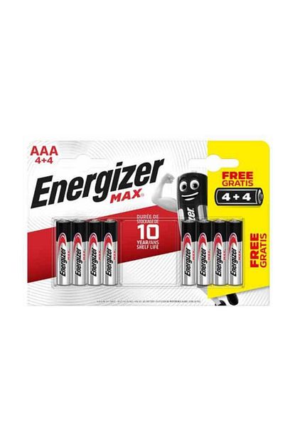 energizer max alkalin aaa pil bp8 em3a