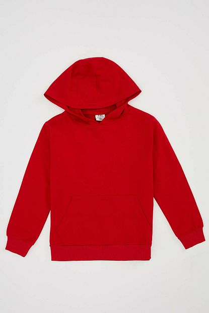 Defacto Erkek Cocuk Kapusonlu Kanguru Cepli Basic Sweatshirt Trendyol
