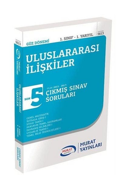 Murat Egitim Kurumlari Uluslararasi Iliskiler 1 Sinif 1 Yariyil Son 5 Yilin Cikmis Sinav Sorulari 5613 Trendyol