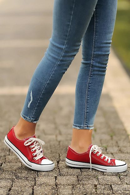 Espardile Kadin Kirmizi Spor Ayakkabi Trendyol