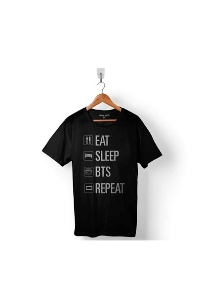 Kendim Sectim Eat Sleep Bts Repeat Only By Dexta Bangtan Boys Erkek Tisort Trendyol