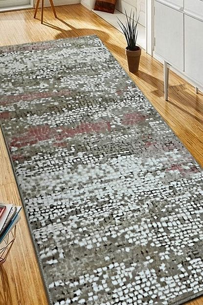 Aksu Burce Gul Kurusu 200x400 Cm Yuksek Kalite Kaymaz Taban Hali Trendyol