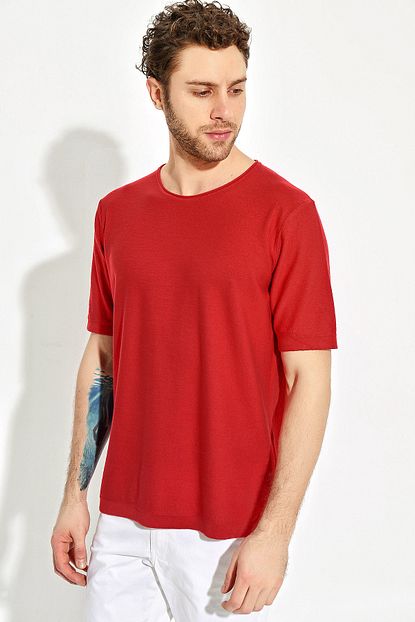 Chuba Erkek Bisiklet Yaka Oversize Triko T Shirt Trendyol