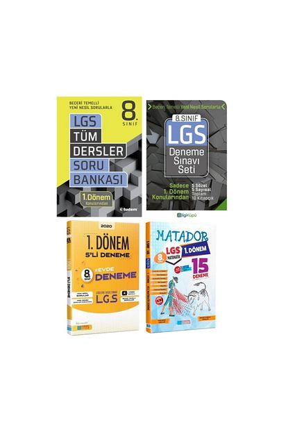 Tudem Yayinlari 8 Sinif Lgs 1 Donem Tekrar Seti 4 Kitap Tudem Bilgi Kupu Evrensel Anmset078 Trendyol