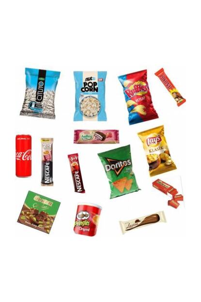 atistirmalik paketi cips cikolata kahve kola