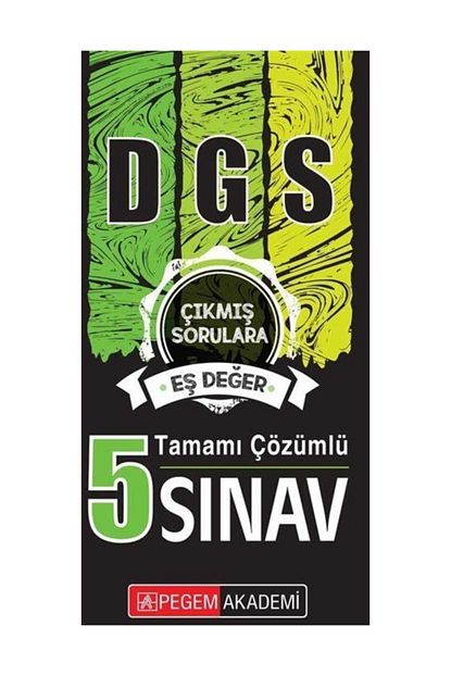 Pegem Akademi Yayincilik 2019 Dgs Tamami Cozumlu 5 Sinav Trendyol