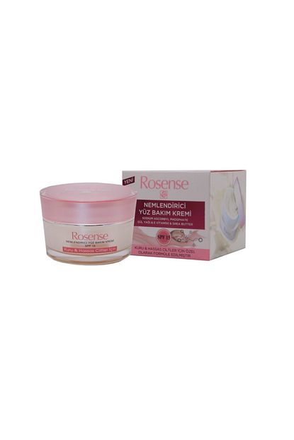 Rosense Spf15 Nemlendirici Yuz Bakim Kremi Gul Yagi E Vitamini Shea Butter 50ml 8693347006060 Trendyol