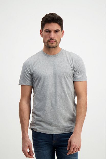 Rich Giyim Gri Erkek Basic T Shirt Trendyol