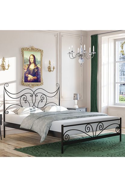 Fano Queen 160x200 Ferforje Metal Karyola Cift Kisilik Ferforje Yatak Trendyol