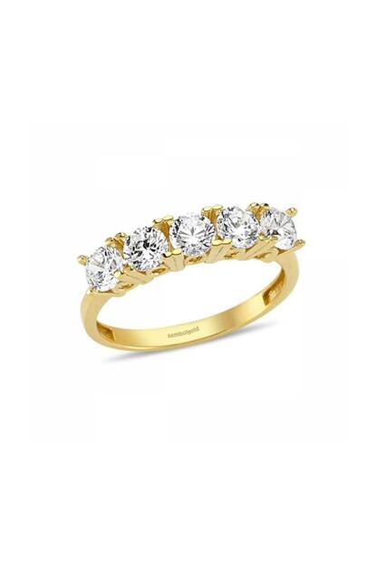 Sembol Gold 8 Ayar 333 Sari Altin 5 Tas Yuzuk Trendyol
