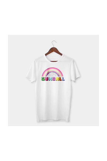 Vectorwear Erkek Beyaz Gumball Tisort Gokkusagi Trendyol