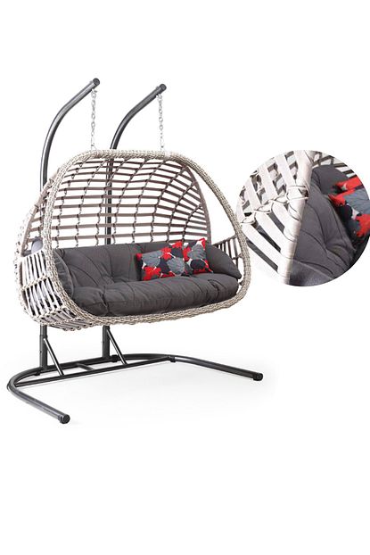 capri swing 2 kisilik rattan hamak salincak oylat bahce balkon teras salincagi fiyati yorumlari trendyol