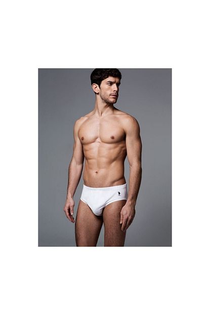 U S Polo Assn Erkek Beyaz Pamuklu Slip Us E1 80056 Trendyol