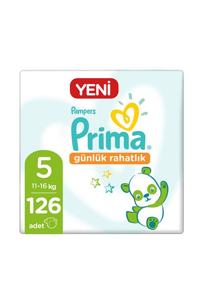 prima bebek bezi gunluk rahatlik 5 beden 126 adet yeni aylik firsat paketi fiyati yorumlari trendyol