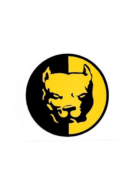 Sticker Sepetim Pit Bull Sari Siyah Sticker Trendyol