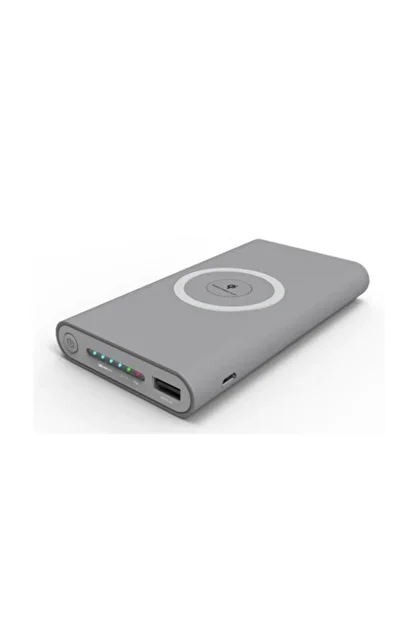 King Gunes Enerjili Solar Kablosuz Tasinabilir Sarj Cihazi Powerbank 10000 Mah Gri Trendyol