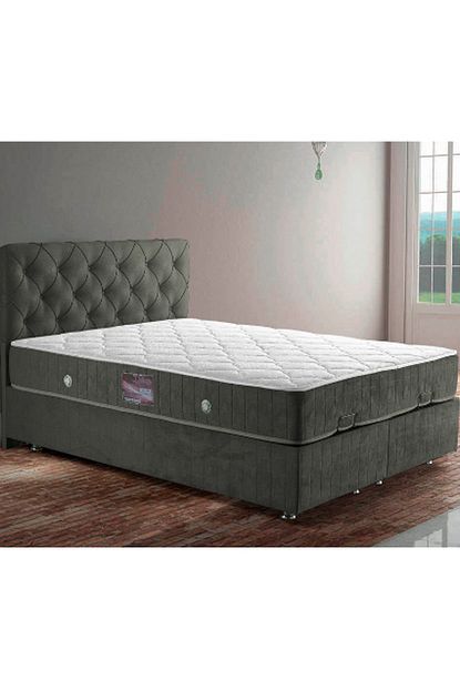 Setay Vita Baza Baslik Elegance Full Ortopedik Yatak Seti Antrasit Gri Trendyol