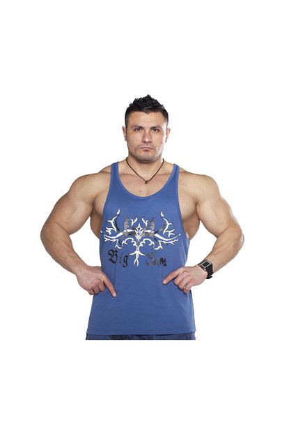 Big Sam Erkek Mavi Vucut Gelistirme Fitness Antrenman Atleti 2091 Trendyol