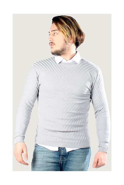 Terapi Men Erkek Kazak 9k 6300065 007 Gri Trendyol
