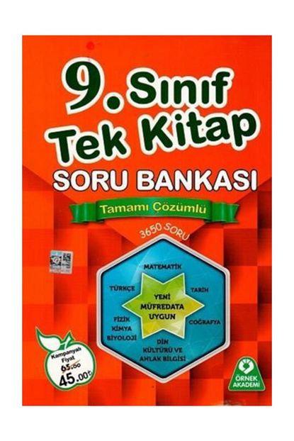 Ornek Akademi Yayinlari 9 Sinif Tum Dersler Soru Bankasi Kolektif Trendyol