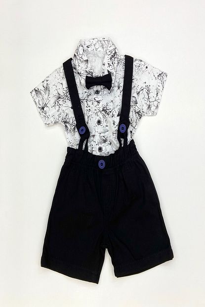 Colored Baby Erkek Bebek Papyonlu Salopet Takim 3 Parca Trendyol