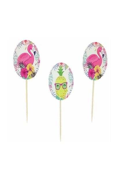Partini Sec 20 Adet Flamingo Temali Kurdan Sus Cupcake Dogum Gunu Kurdani Trendyol