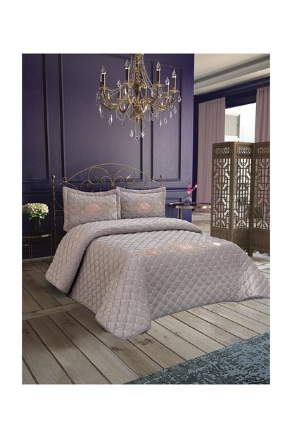 Armes Home Cift Kisilik California Yatak Ortusu Gri Trendyol