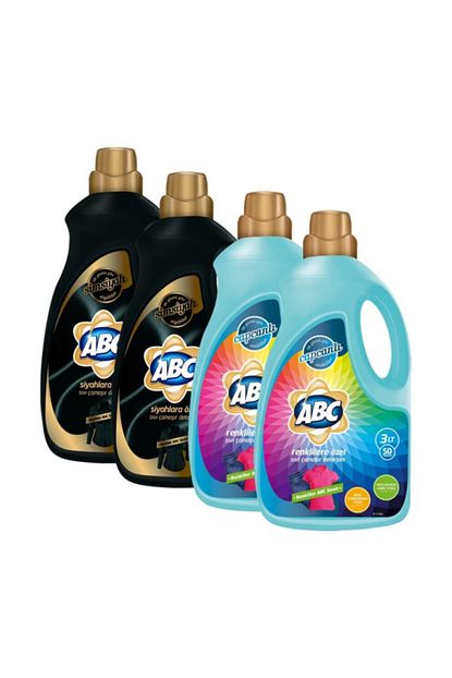abc sivi camasir deterjani renkliler ve siyahlar icin 3 lt 4 adet fiyati yorumlari trendyol