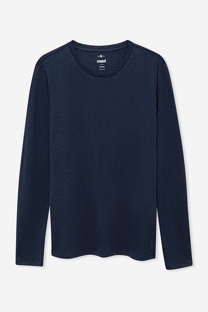 Mavi Erkek Uzun Kollu Lacivert Basic T Shirt 065366 32184 Trendyol