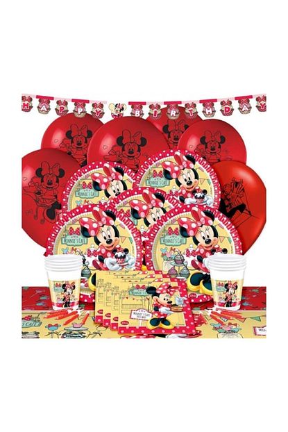 Partini Sec 16 Kisi Minnie Mouse Dogum Gunu Parti Susleri Malzemeleri Paketi Trendyol