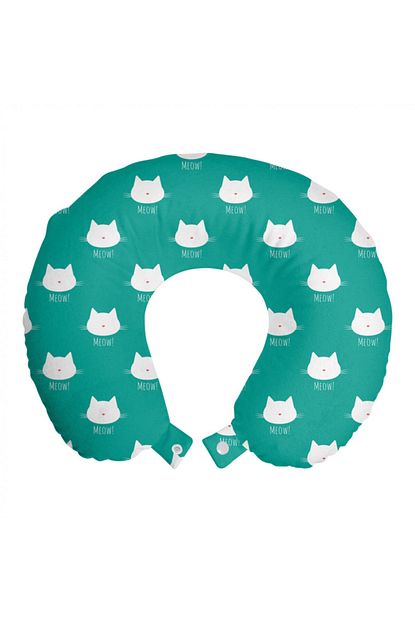 Rengirenk Sevimli Boyun Yastigi Kalpli Burun Ile Kedi Kafasi Silueti Ikonu Trendyol