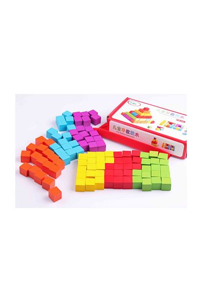 Toys Go Green 100 Lu Renkli Ahsap Kup Seti Trendyol