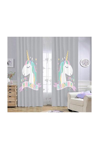 Bebisim Hali Unicorn Bi49 Cocuk Odasi Fon Perde Trendyol